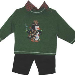 Baby Boy's 3-PC Penguin Holiday Pant Set